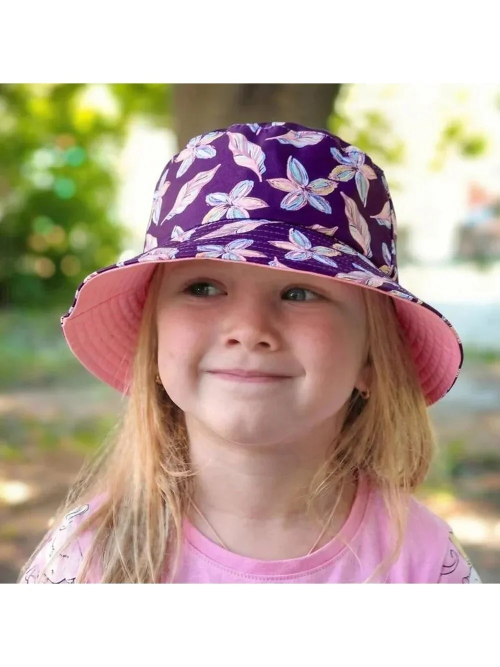 Kids Double-Sided Sun Hat | Wide Brim Bucket Hat for Boys & Girls | Summer